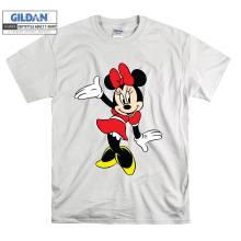 (Small, White) Red Lover Minnie Mouse Figure Men Women Unisex Top T Shirt T-Shirt Tshirt