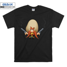 (Medium, Black) Yosemite Sam Figure Men Women Unisex Top T Shirt T-Shirt Tshirt