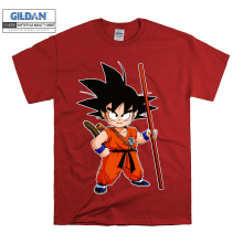 (Small, Red) Dragon Ball Son Goku Black Women T Shirt T-Shirt Tshirt Top