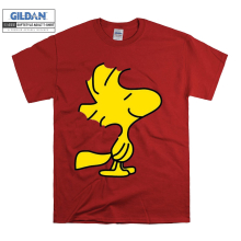 (Large, Red) Woodstock Cartoon Character  Black Women T Shirt T-Shirt Tshirt Top