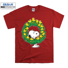 (X-Large, Red) Snoopy And Woodstocks Figure Men Women Unisex Top T Shirt T-Shirt Tshirt