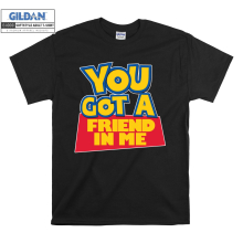 (Medium, Black) Toy Story Figure You Got A Friend In Me  Black Women T Shirt T-Shirt Tshirt Top