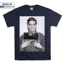 (Large, Navy) Elvis Presley Army Mug Men Women Unisex Top T Shirt T-Shirt Tshirt