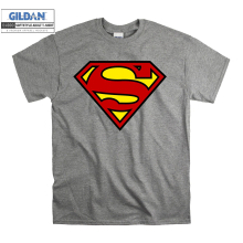 (Large, Grey) Super-Man Logo Men Women Unisex Top T Shirt T-Shirt Tshirt