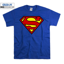 (Large, Blue) Super-Man Logo Men Women Unisex Top T Shirt T-Shirt Tshirt