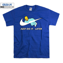 (X-Large, Blue) Homer Simpson Just Do It
Later Men Women Unisex Top T Shirt T-Shirt Tshirt
