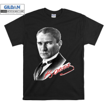 (Large, Black) Mustafa Kemal Ataturk Cool Figure Men Women Unisex Top T Shirt T-Shirt Tshirt