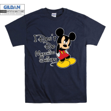(XXX-Large, Navy) Angry Mickey Mouse I Don't Do Matching Men Women Unisex Top T Shirt T-Shirt Tshirt
