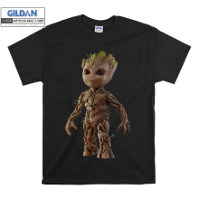(XXXXX-Large, Black) Famous Character Groot Men Women Unisex Top T Shirt T-Shirt Tshirt