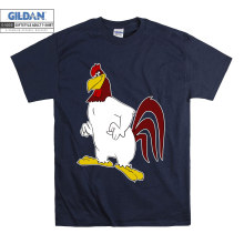 (X-Large, Navy) Animal Character Foghorn Leghorn Men Women Unisex Top T Shirt T-Shirt Tshirt