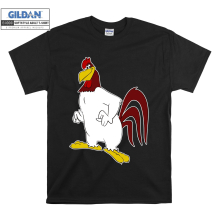 (Large, Black) Animal Character Foghorn Leghorn Men Women Unisex Top T Shirt T-Shirt Tshirt