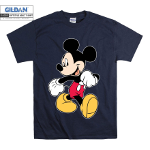 (XX-Large, Navy) Running Mickey Mouse Men Women Unisex Top T Shirt T-Shirt Tshirt