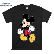 (X-Large, Black) Running Mickey Mouse Men Women Unisex Top T Shirt T-Shirt Tshirt