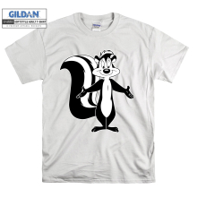 (X-Large, White) Cute Character Pepé Le Pew Men Women Unisex Top T Shirt T-Shirt Tshirt