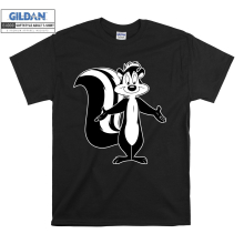 (Large, Black) Cute Character Pepé Le Pew Men Women Unisex Top T Shirt T-Shirt Tshirt