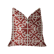 Red Romance Red & Beige Luxury Throw Pillow, 12 x 20 in.