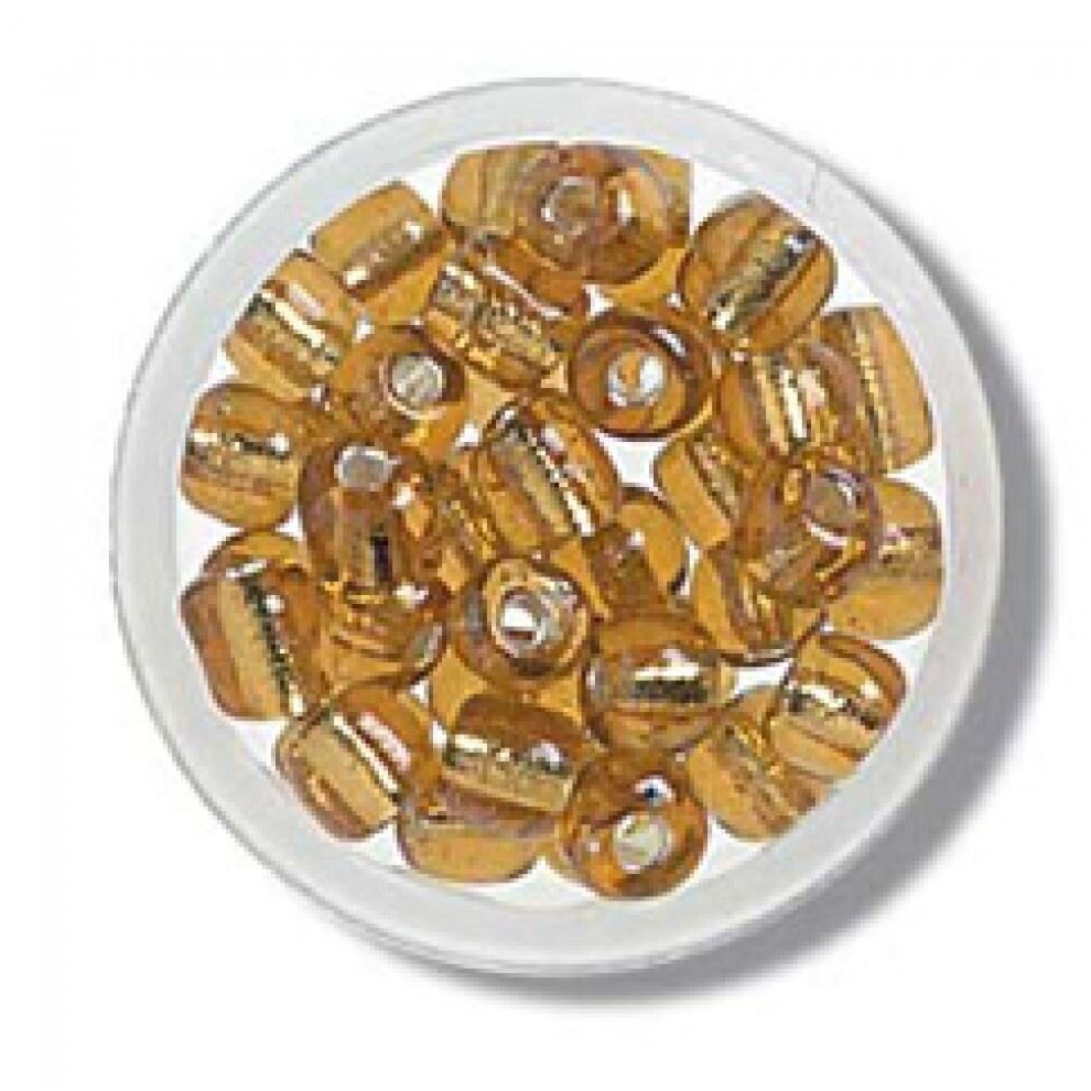 Trimits Glass E Beads  Gold - per pack