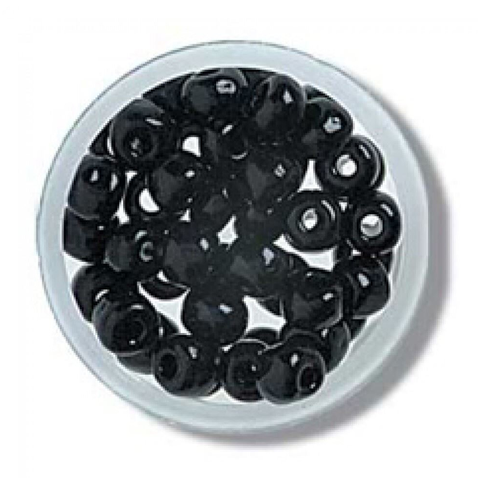 Trimits Black Glass E Beads - Per Pack