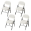 (white) 4 Pcs Folding Chair Split Seat Cover For Party Wedding Home 1