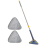 360° Rotatable Adjustable Cleaning Mop Extendable Triangle Mops Clean 10