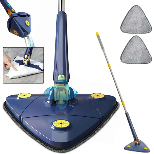 360° Rotatable Adjustable Cleaning Mop Extendable Triangle Mops Clean