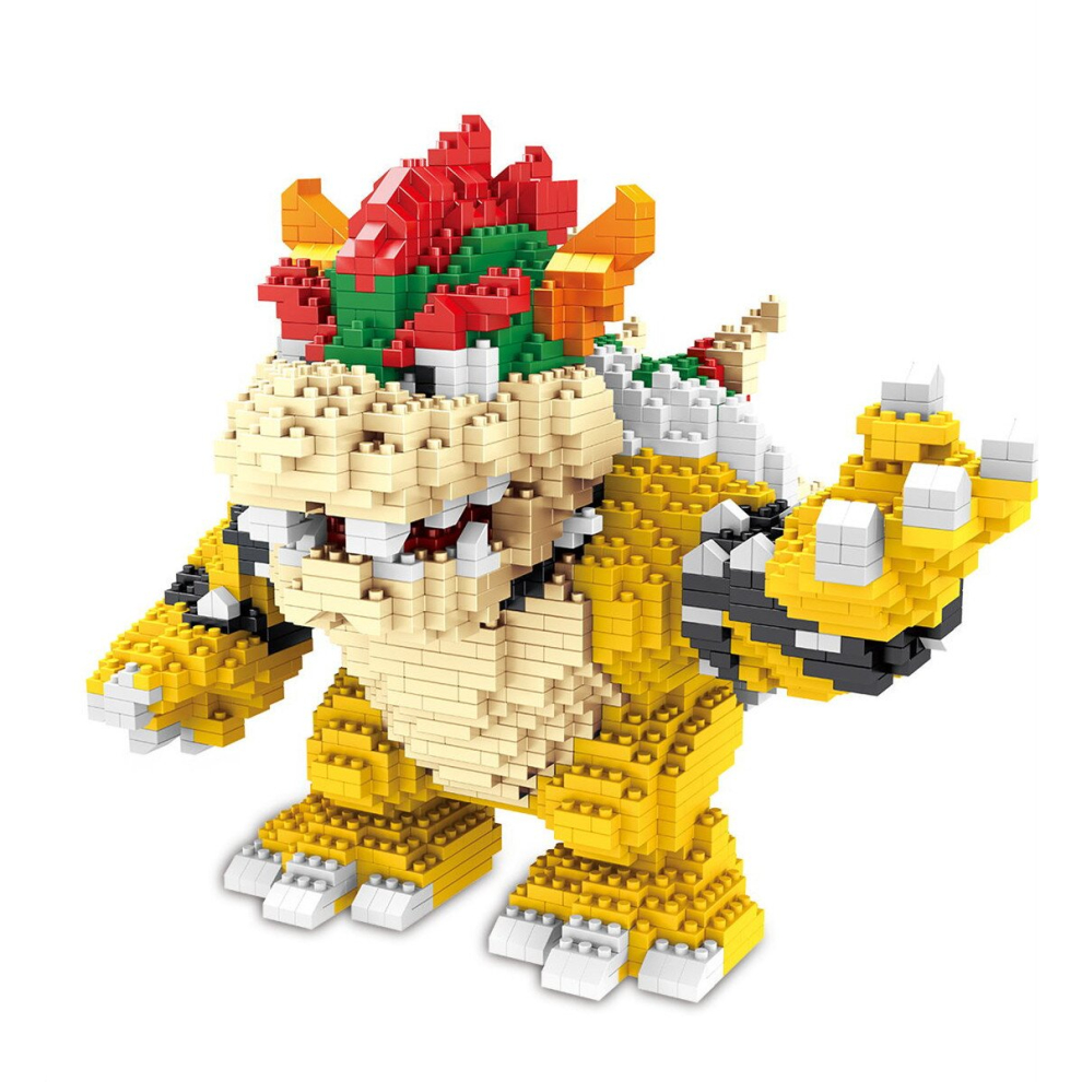 Super Mario Bowser Building Blocks Puzzle Micro 3D Figures Educational Brick Christmas GiftToys