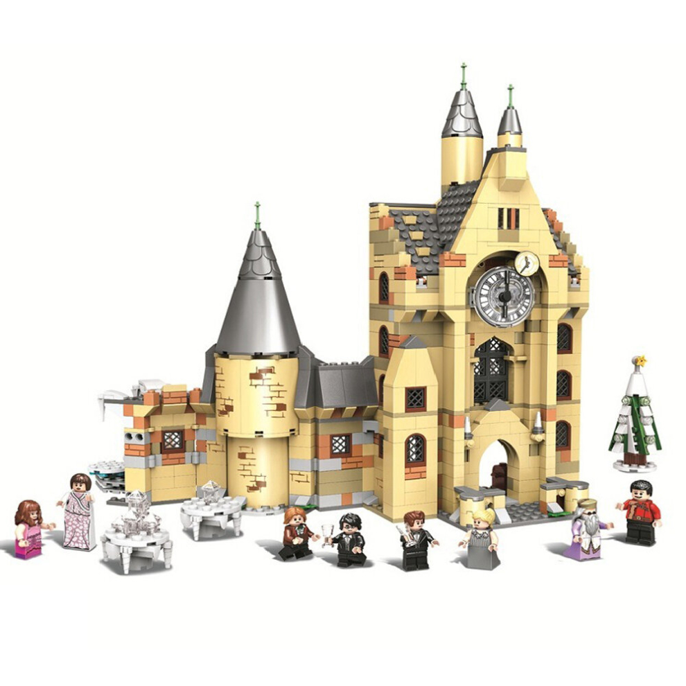 (Hogwarts Castle Clock Tower Toy) Harry Potter Hogwarts Castle Series Wizard Blocks Christmas Present