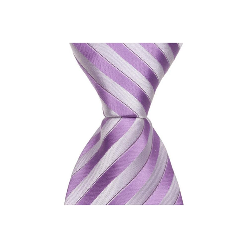 Mama'sboy L4 - 9.5 In. Zipper Necktie - Purple Stripes- 6 To 18 Month