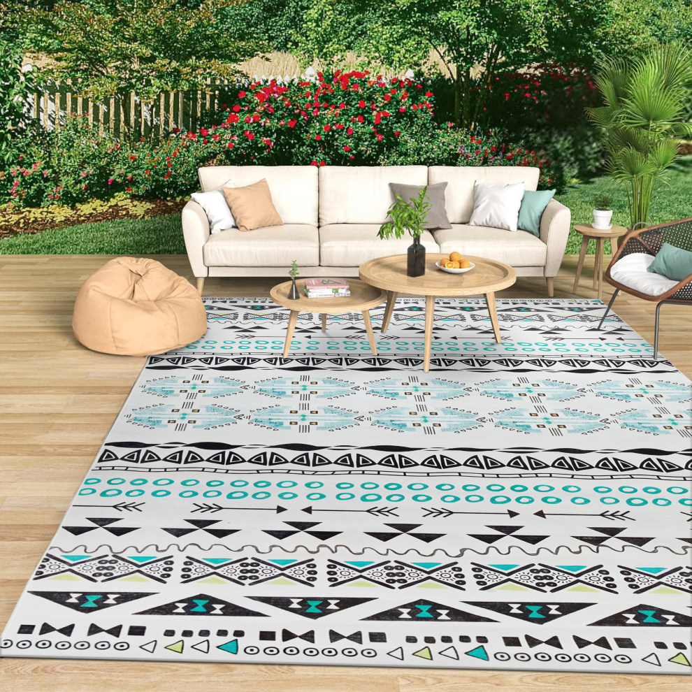 (160cm x 230cm (5ft 3" x 7ft 6")- Large Indoor Outdoor Rug, ZURI) Large Traditional Rugs Carpet Indoor/Outdoor Rug