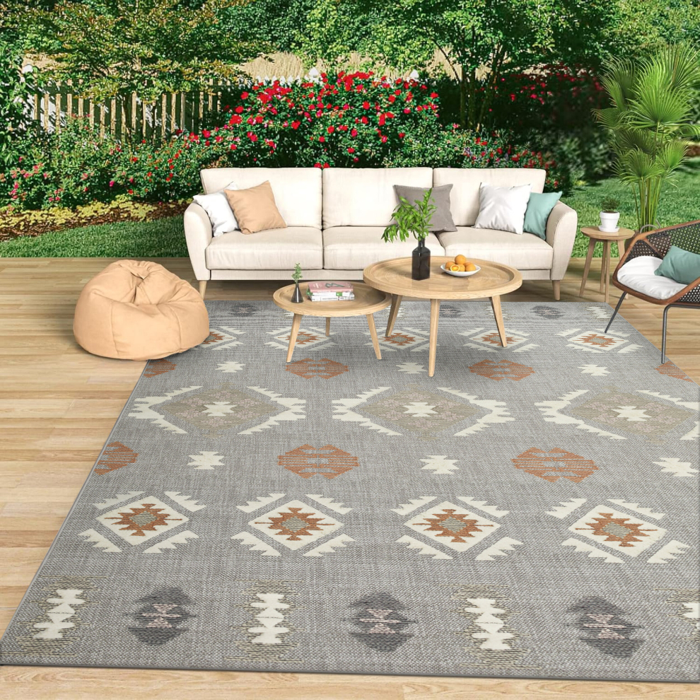 (160cm x 230cm (5ft 3" x 7ft 6")- Large Indoor Outdoor Rug, NOVA) Large Traditional Rugs Carpet Indoor/Outdoor Rug