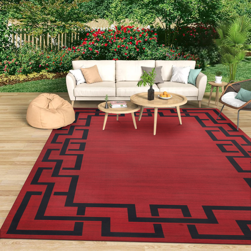 (160cm x 230cm (5ft 3" x 7ft 6")- Large Indoor Outdoor Rug, LEXI) Large Traditional Rugs Carpet Indoor/Outdoor Rug