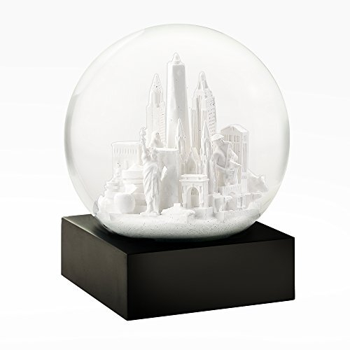 CoolSnowGlobes New York City White Snow Globe - NYC Landmarks & Hidden Treasures, Perfect Gift (B014548EYA)