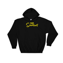 (4X-Large, Black) The Simpsons Black Men Women Unisex Hooded Sweatshirt Hoodie
