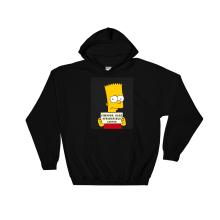 (Medium, Black) Simpson, Bart Springfield Black Men Women Unisex Hooded Sweatshirt Hoodie