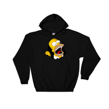 (Large, Black) Funny Figure The Simpson Homer Simpson Black Men Women Unisex Hooded Sweatshirt Hoodie
