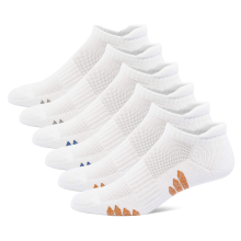 ui Mens Performance cushion katoen laag uitgesneden enkel atletische sokken met lipje, wit, 12-15 (6-pack)