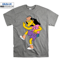 (Large, Grey) The Simpson Otto Mann Figure Men Women Unisex Top T Shirt T-Shirt Tshirt