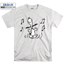 (X-Large, White) Snoopy Musician Cosplay Black Women T Shirt T-Shirt Tshirt Top
