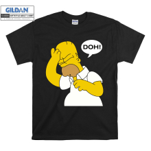 (Medium, Black) Homer Simpson Doh! Men Women Unisex Top T Shirt T-Shirt Tshirt