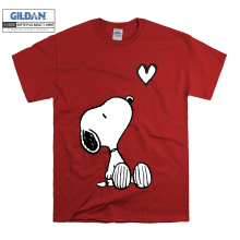 (XXXXX-Large, Red) Cute Character Snoopy Men Women Unisex Top T Shirt T-Shirt Tshirt