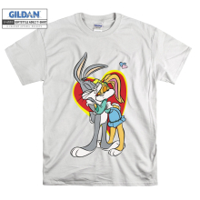 (XXXXX-Large, White) Lola And Bugs Bunny Couple Men Women Unisex Top T Shirt T-Shirt Tshirt