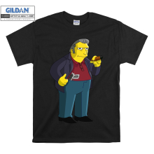 (Medium, Black) The Simpsons Fat Tony Men Women Unisex Top T Shirt T-Shirt Tshirt