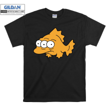 (Large, Black) Cartoon The Simpsons Blinky Men Women Unisex Top T Shirt T-Shirt Tshirt