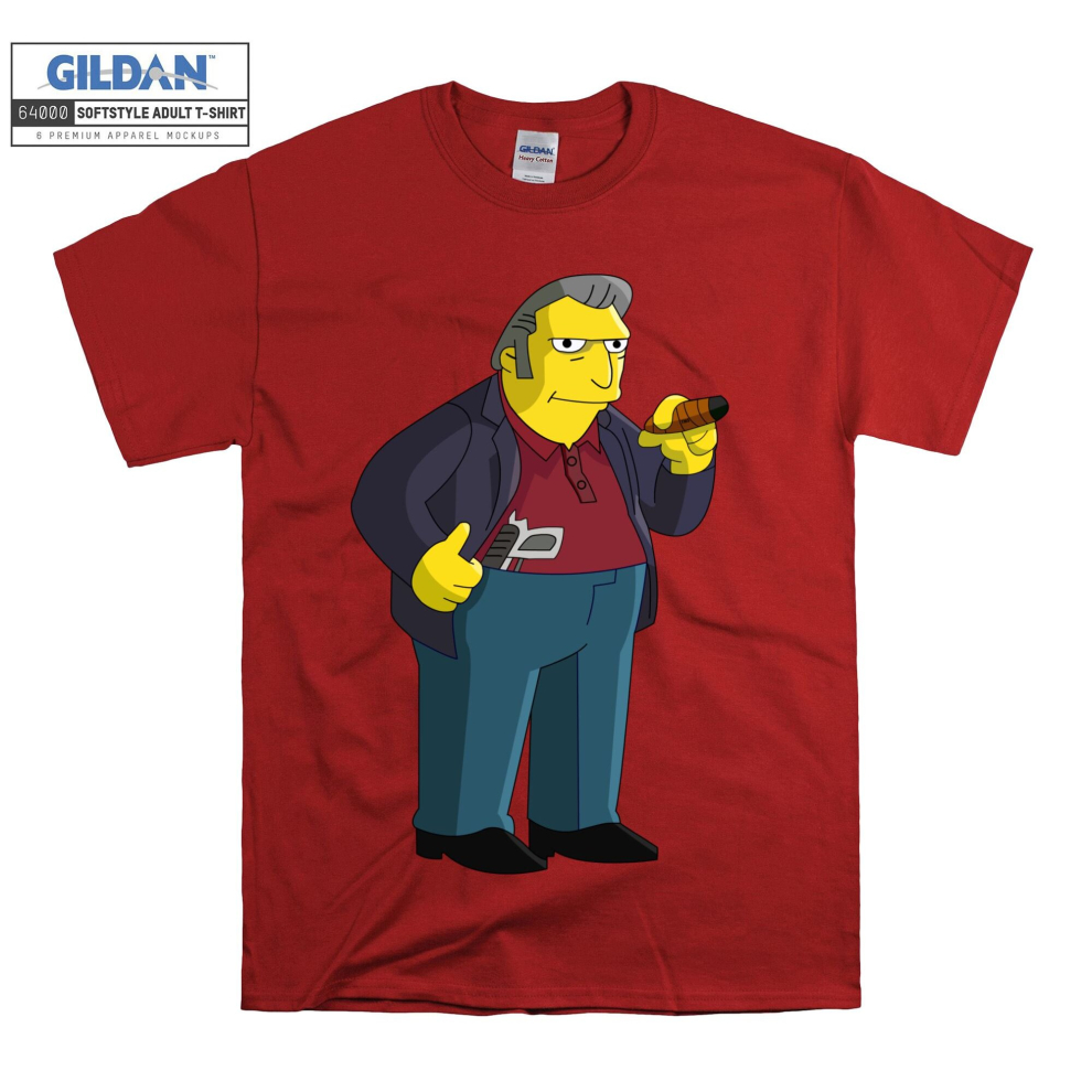 (XXXX-Large, Red) The Simpsons Fat Tony Men Women Unisex Top T Shirt T-Shirt Tshirt