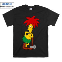 (Large, Black) The Simpsons Sideshow Bob Men Women Unisex Top T Shirt T-Shirt Tshirt