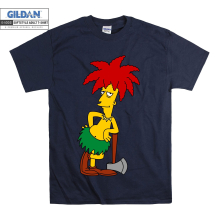 (Small, Navy) The Simpsons Sideshow Bob Men Women Unisex Top T Shirt T-Shirt Tshirt