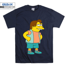 (X-Small, Navy) Nelson Muntz Simpsons Black Women T Shirt T-Shirt Tshirt Top