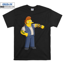 (XX-Large, Black) The Simpsons Snake Jailbird Men Women Unisex Top T Shirt T-Shirt Tshirt