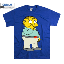 (Large, Blue) Nose Picking Ralph Wiggum Men Women Unisex Top T Shirt T-Shirt Tshirt