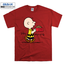 (XXXXX-Large, Red) Charlie Brown Figure  Men Women Unisex Top T Shirt T-Shirt Tshirt